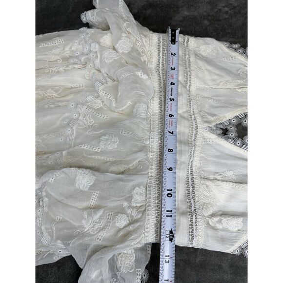 ROCOCO SAND Long Dress Off White Straps Embroidery Maxi S - Picture 12 of 16